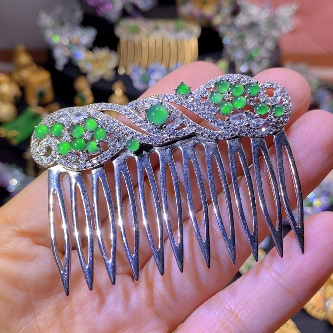 吊坠(不含链)银S925镶嵌翡翠