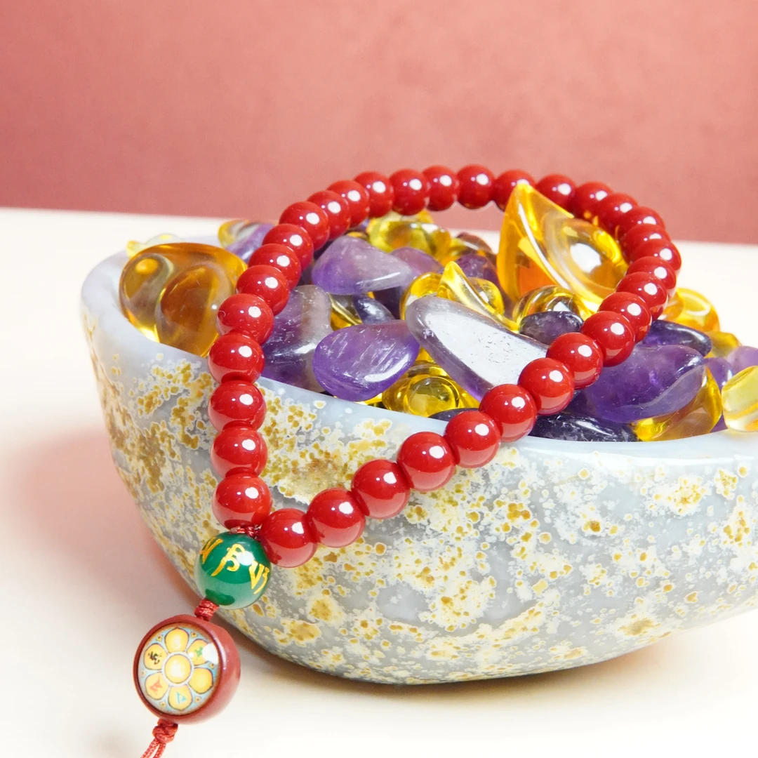 红色怀业手机 钥匙链 六字真言款