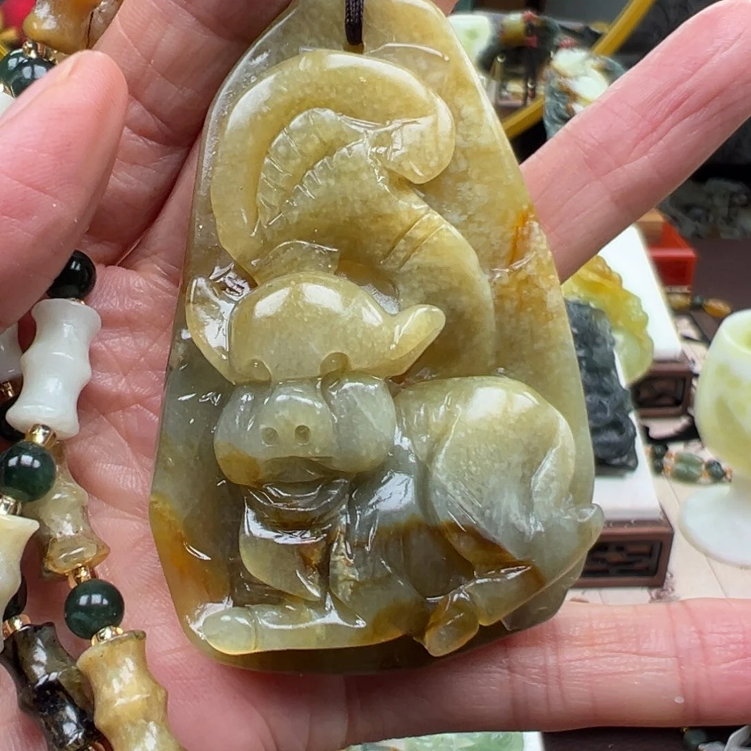 岫玉未镶嵌挂件挂件