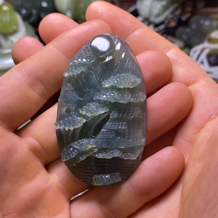 岫玉未镶嵌岫玉颈饰
