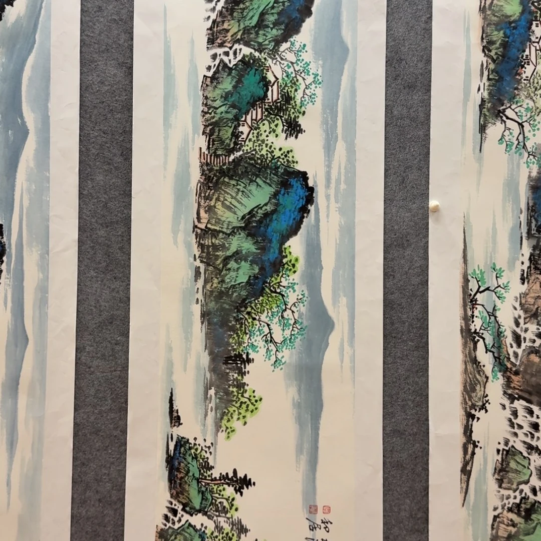 国画李建海四尺对开作品