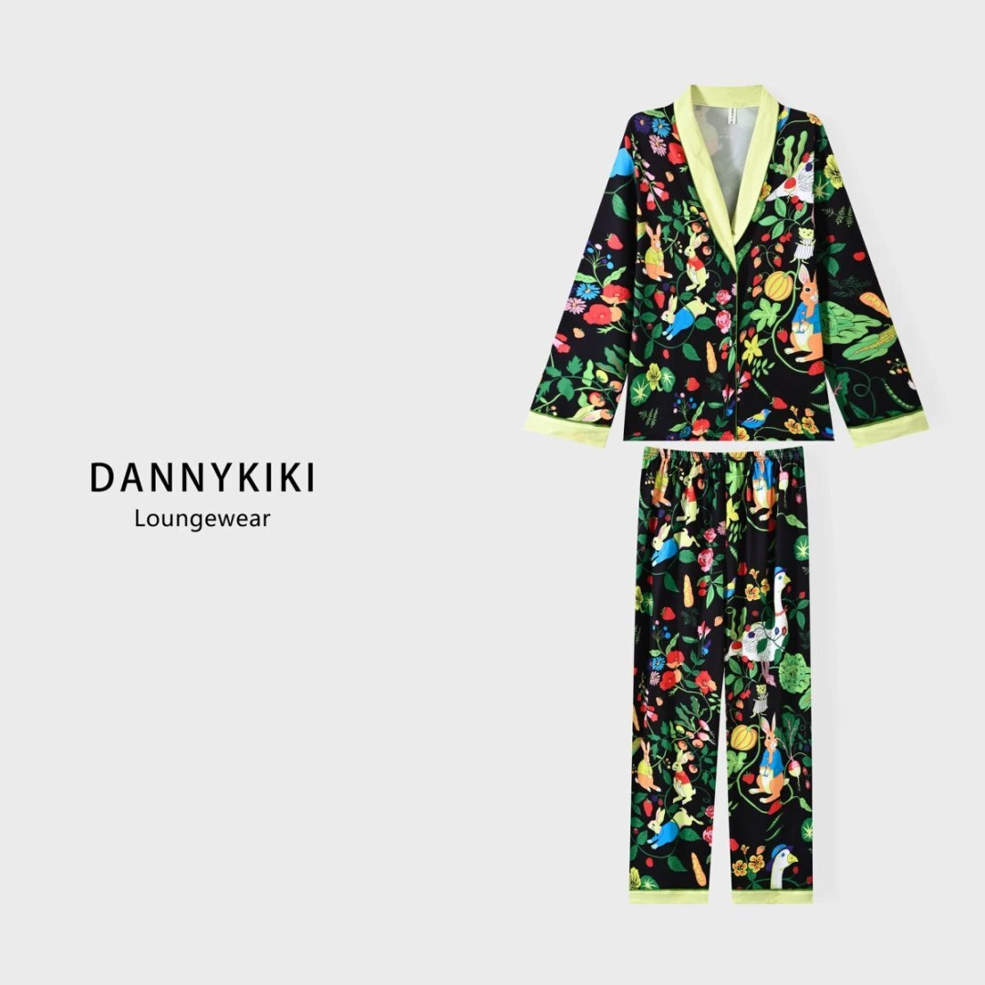 简丹生活【斑斓】丛林风艺术小众设计师轻薄舒适家居服睡衣套装