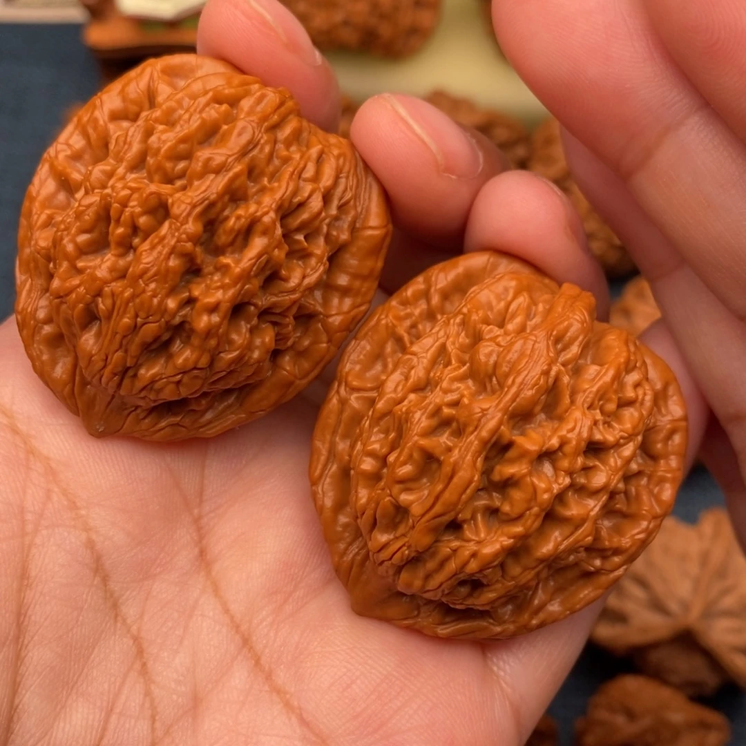 把件文玩核桃38麦穗虎头全品