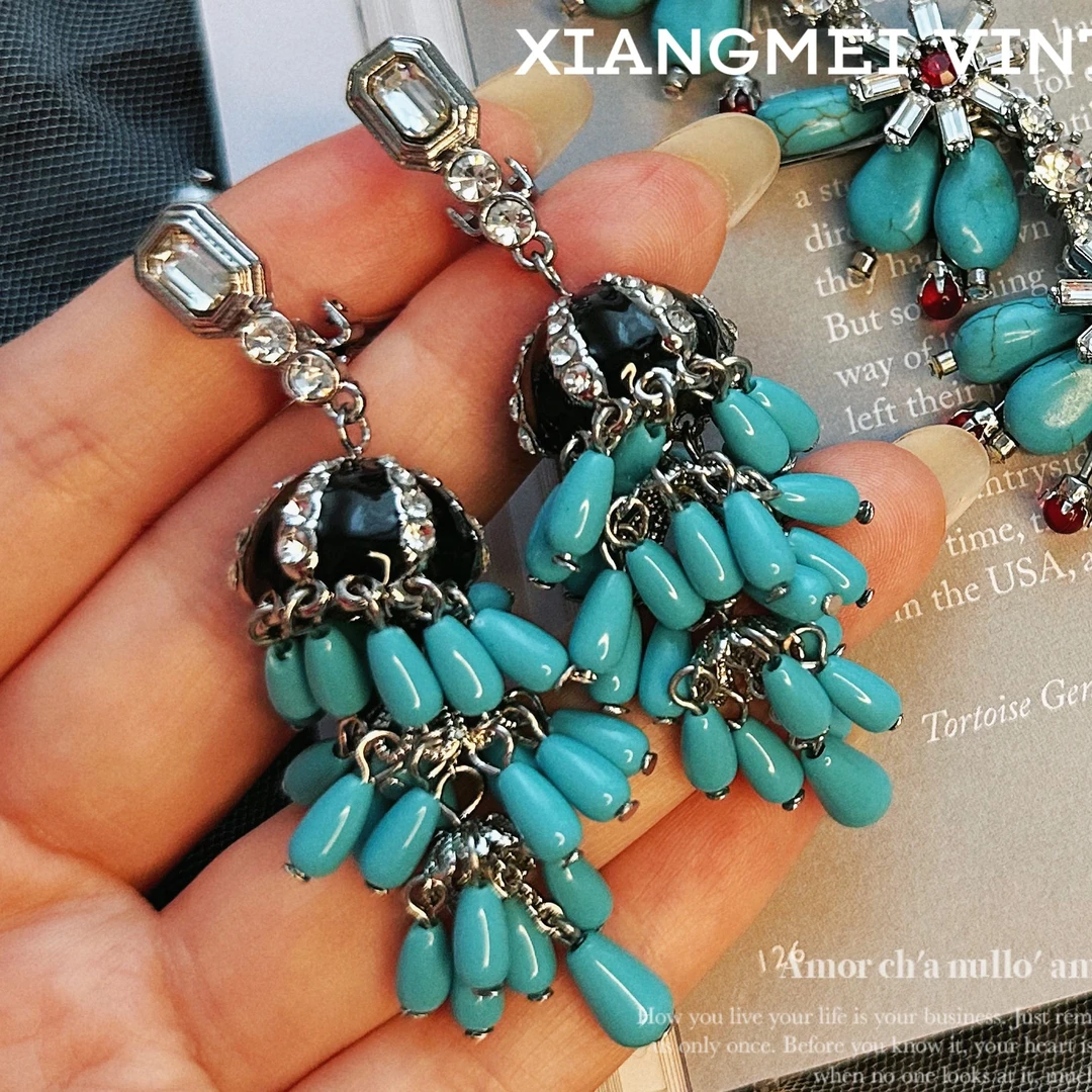 铜合金耳饰 5181471【自由的天空】中古风复古百搭气质款耳饰