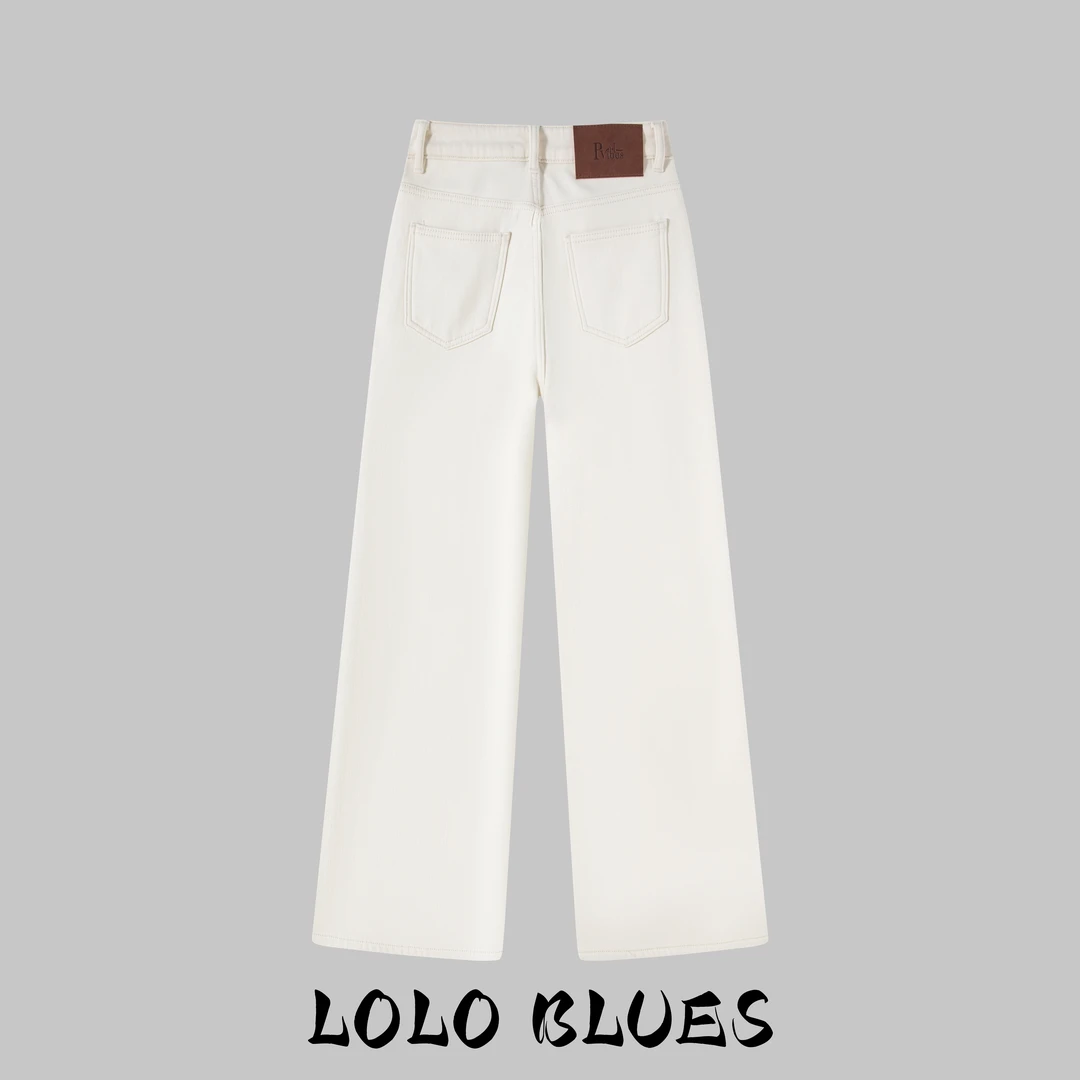 【品牌原单】 白牛-牛仔亚塞尔加绒BABY绒直筒牛仔裤50146