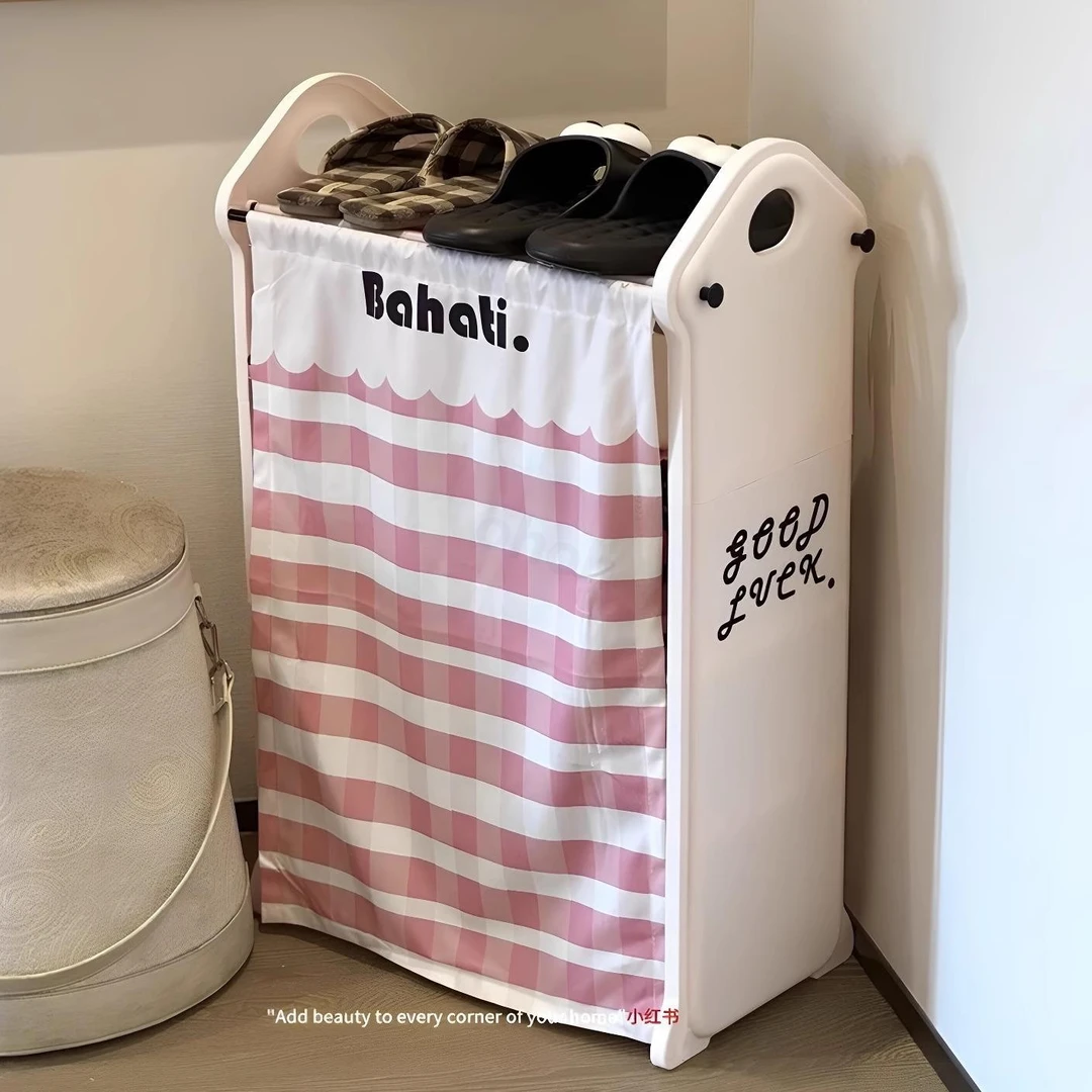 多巴胺带帘鞋架家用门口多层鞋子防尘架出租房宿舍小型置物架女生