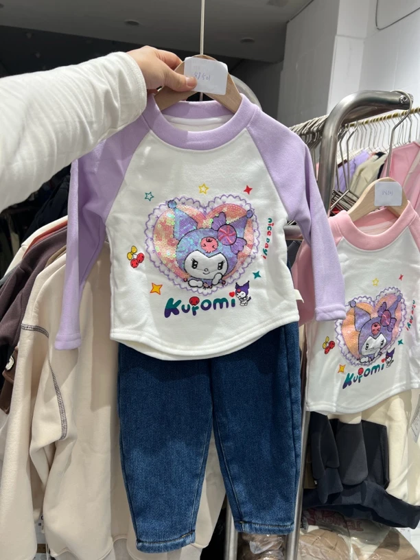 88501秋冬新款女童加绒打底卫衣