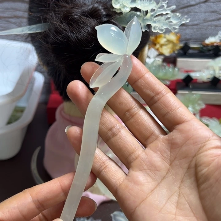 未镶嵌蛇纹石玉发簪