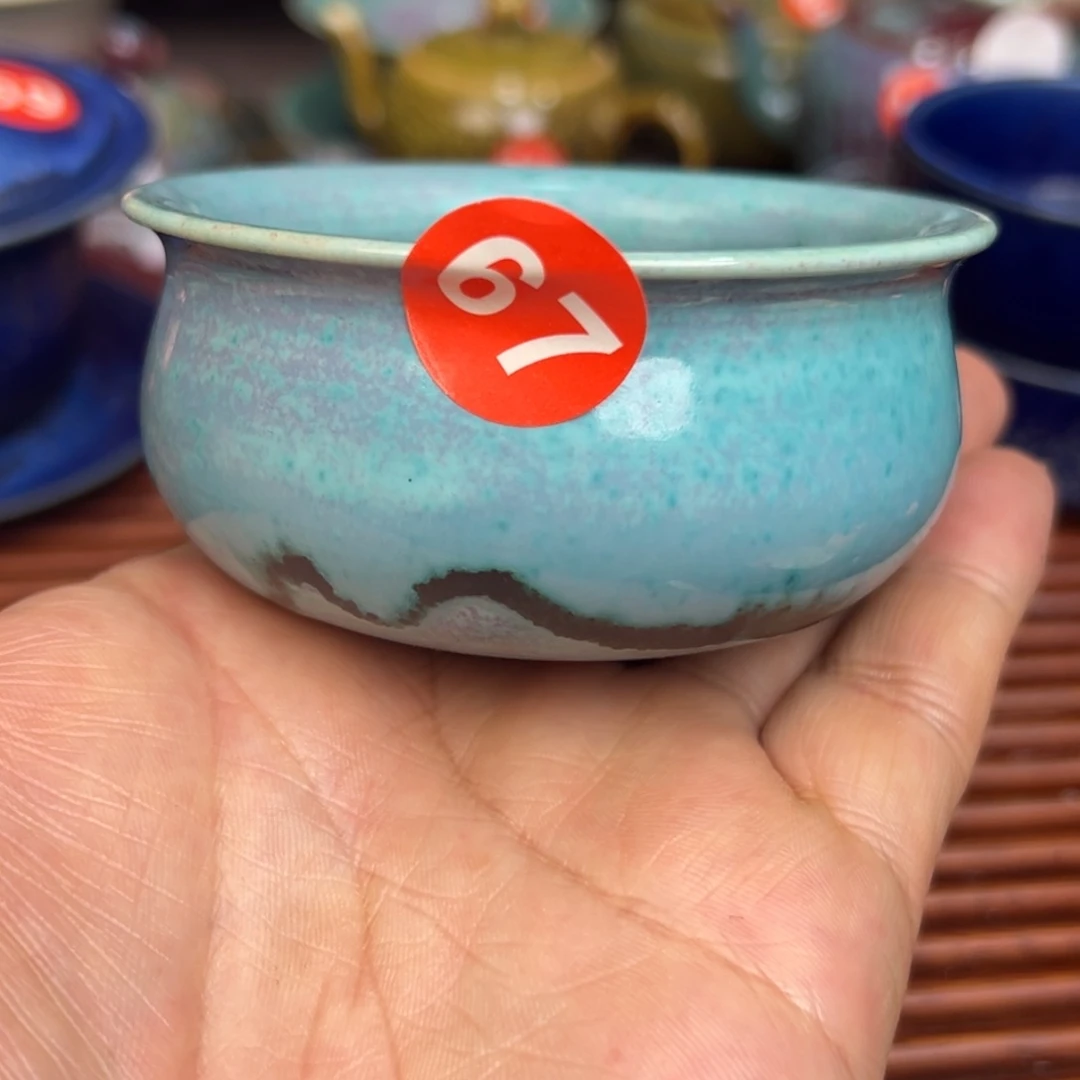 手工制作钧窑茶器