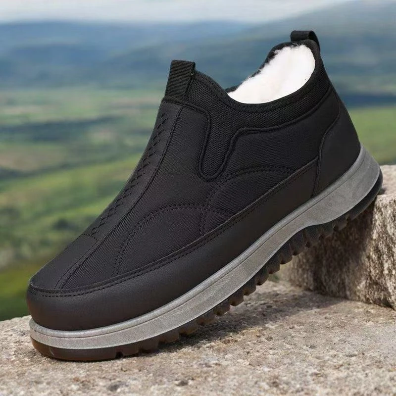 棉鞋男大棉男鞋纯色户外靴冬季休闲风棉靴潮流风极简风棉靴毛靴