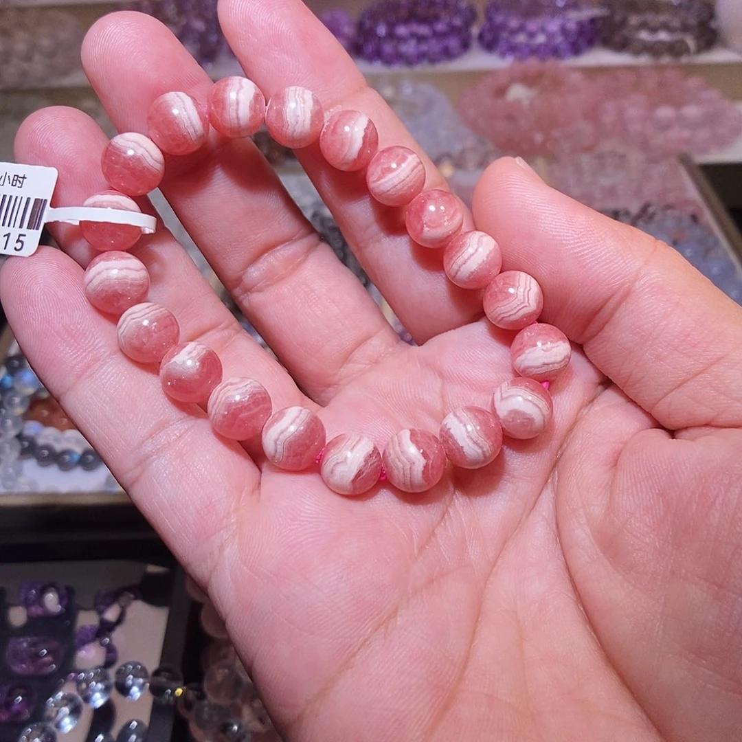 未镶嵌手链水晶红纹石10mm