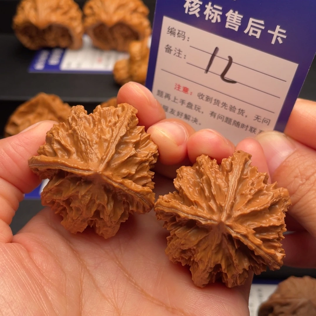 文玩核桃把件霸王龙正丁三棱41全品