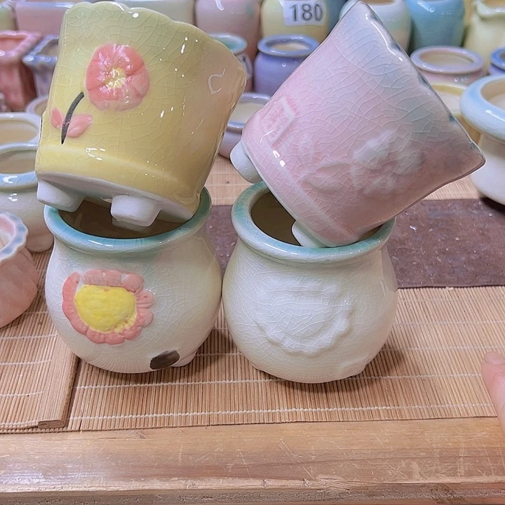 红陶陶瓷花盆当场满12包邮