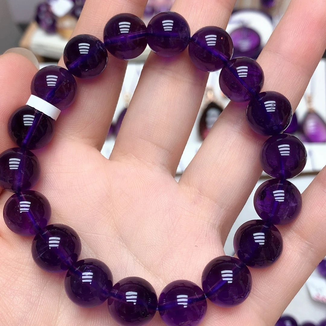 紫晶珠宝半成品未镶嵌L 乌拉圭手串12mm