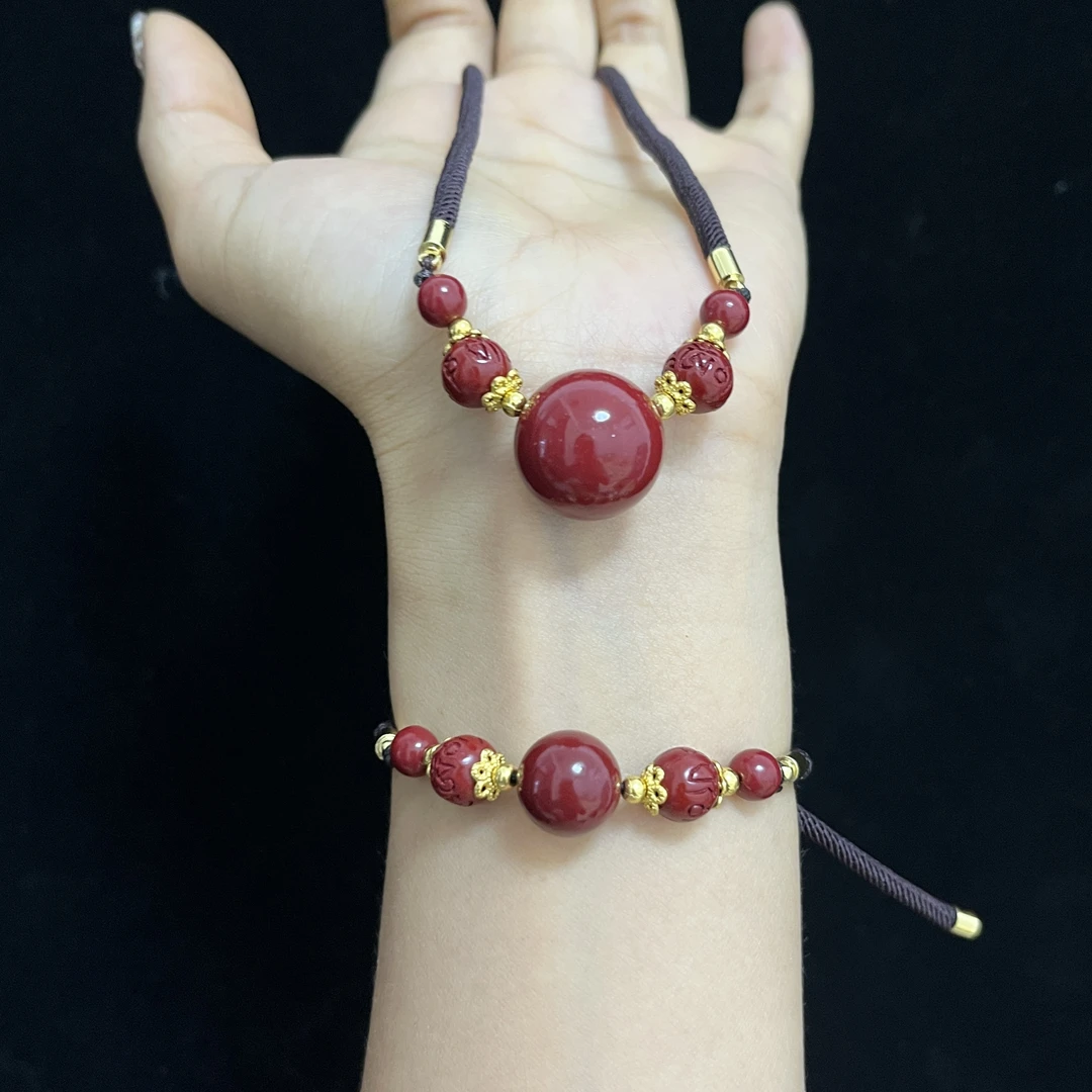 非金属布艺手链 紫砂五福转运珠套装