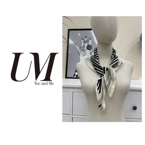 【U.M】极简风简约条纹丝巾