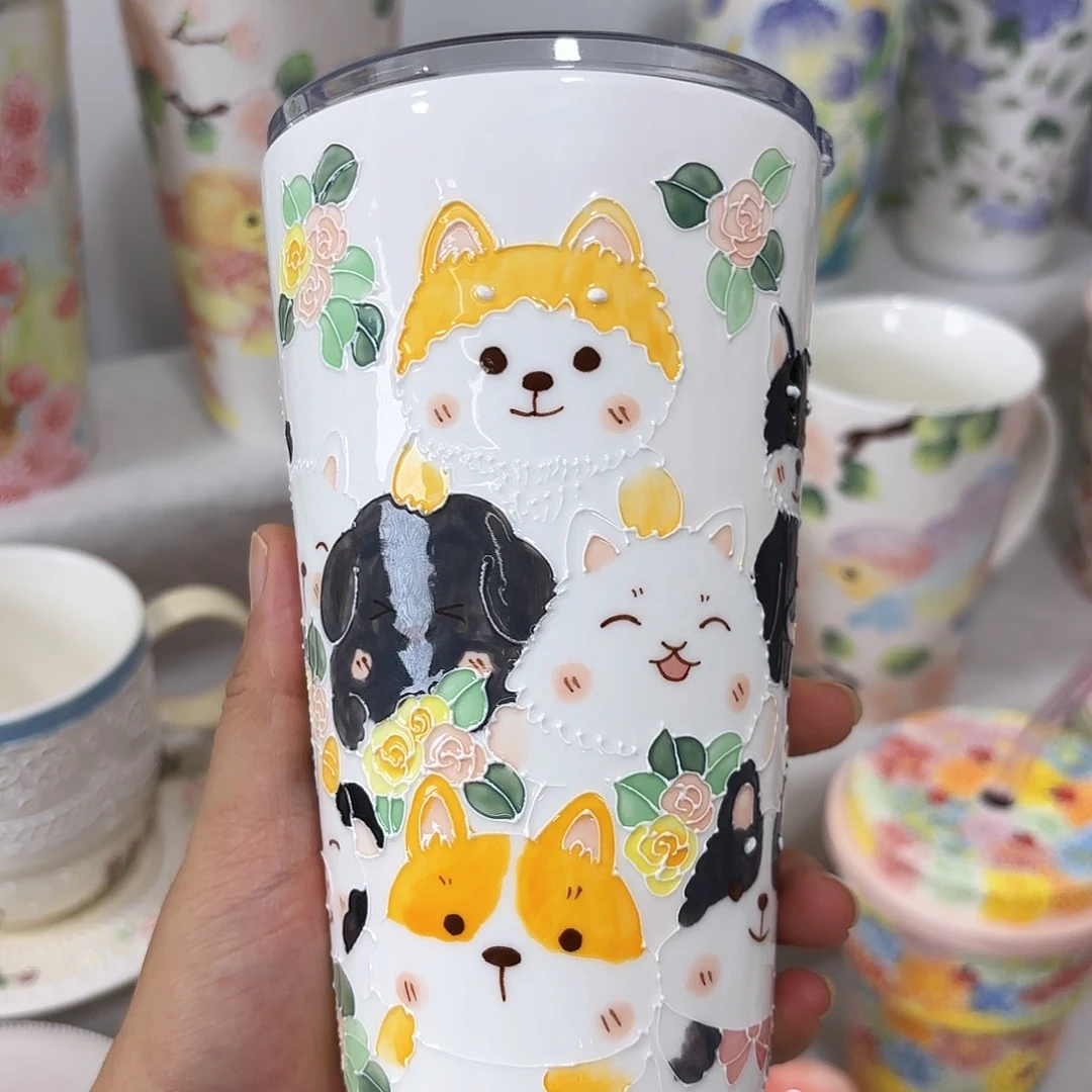 手绘高温釉下彩陶瓷