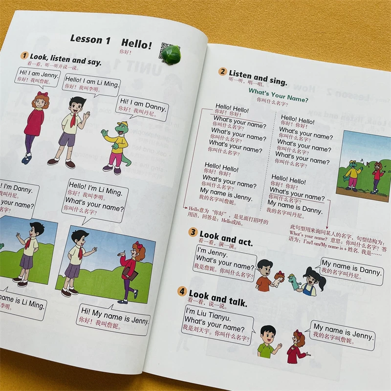 冀教版三年级上册英语课堂笔记同步教材讲解英汉互译辅导资料书