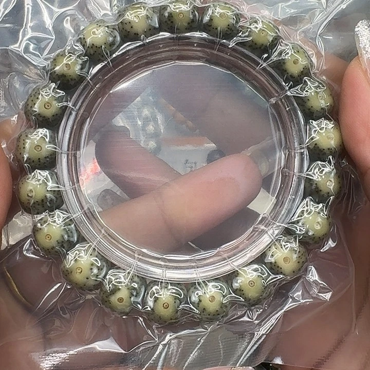 星月菩提手串8的尽头卡姿兰绿包白星月菩提11桶单圈