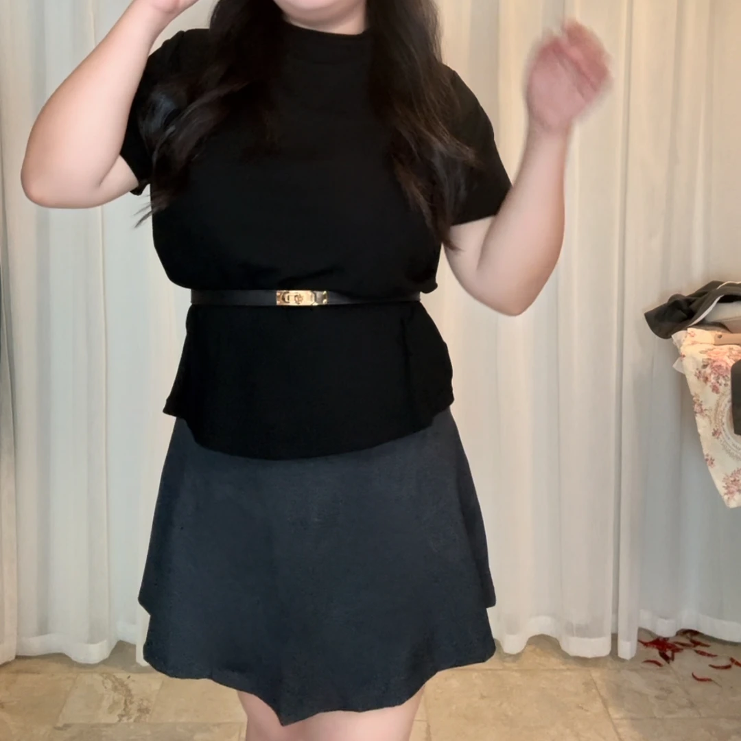 大码上衣超级轻薄通勤半高领短袖小