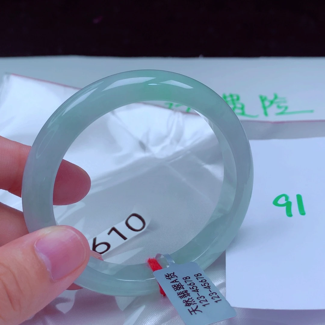 未镶嵌手镯翡翠缅甸天然A货翡翠手镯55.3