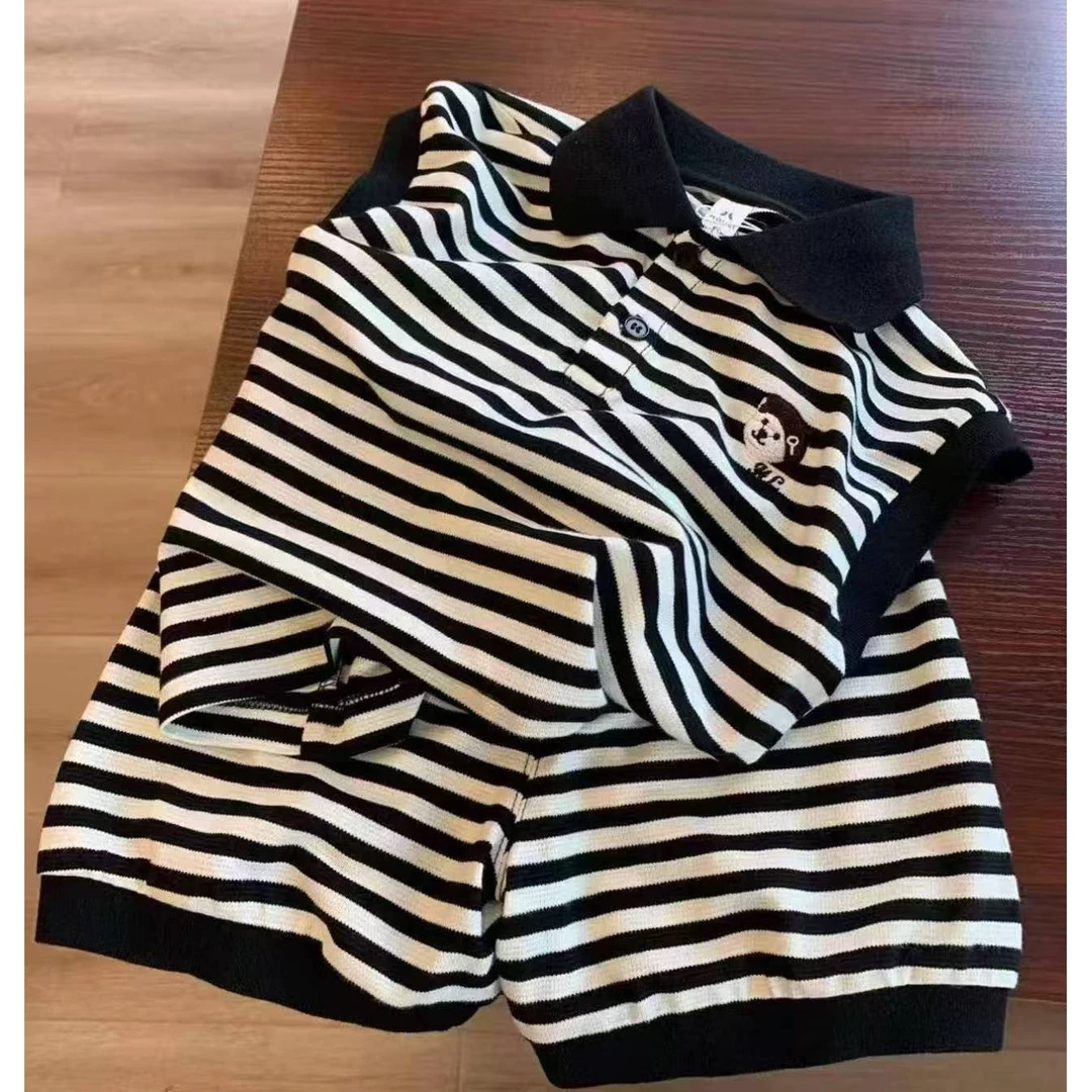 儿童背心T恤2025新款男女童夏装宝宝坎肩小童条纹可爱