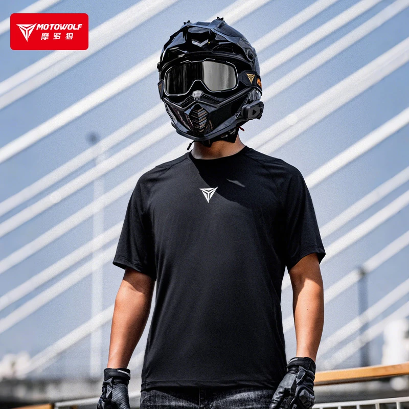 【优惠哥福利】清逸冰丝T恤摩托车7A抗菌除臭四季休闲短袖