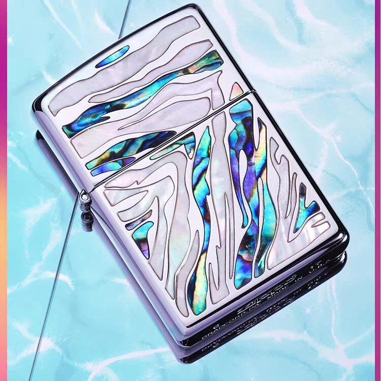 【CC】Zippo打火机彩贝斑马纹贝壳238