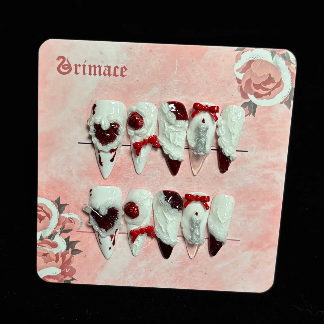 【生日派对】怪相录纯手工穿戴美甲原创设计限定长尖甲