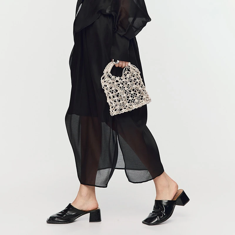 AUM噢姆25年新款夏季绑带薄透花苞半裙M1FZ25172