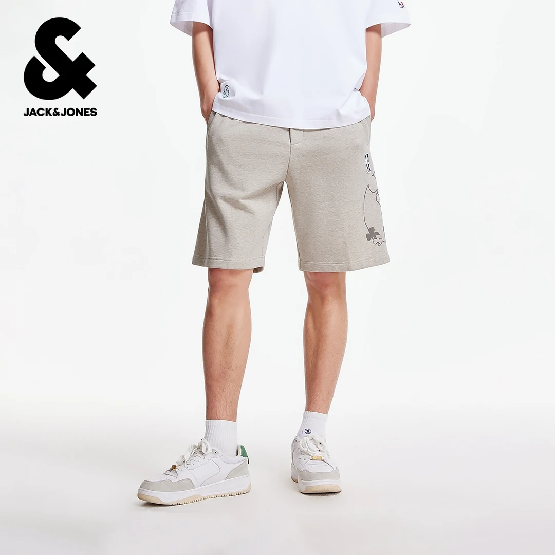 杰克琼斯NBA联名秋季男装短裤侧边凯尔特人队胶印舒适百搭潮裤子