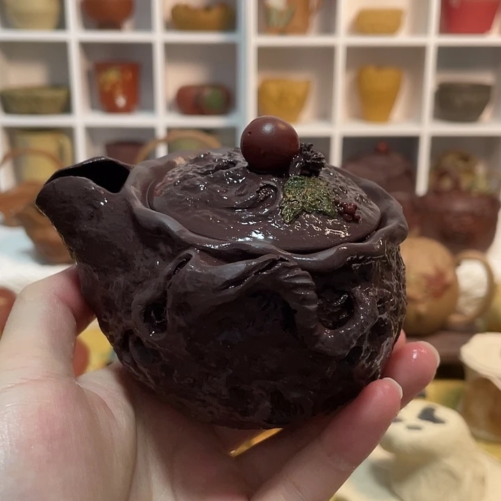 健****紫砂茶宠葡萄手抓壶