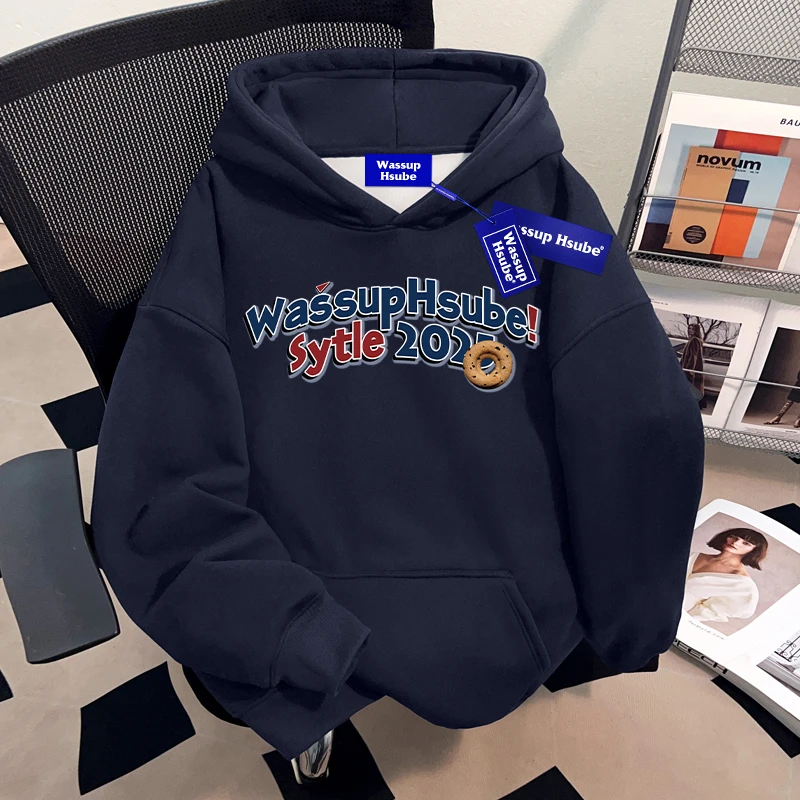 WASSUP HSUBE国潮牌重磅美式连帽卫衣男士秋冬季2025新款上衣外套