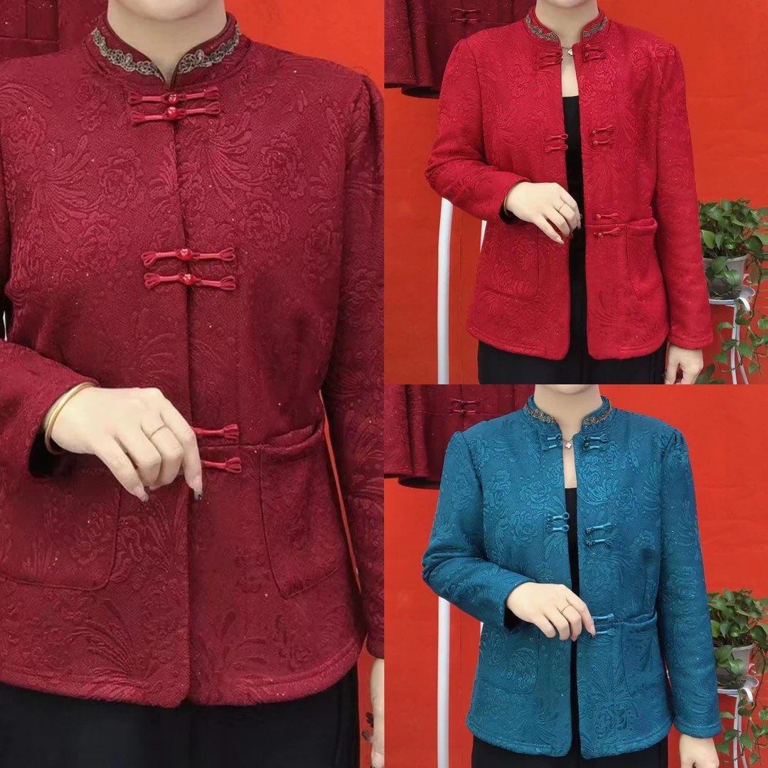 时尚新款立领双兜薄绒开衫