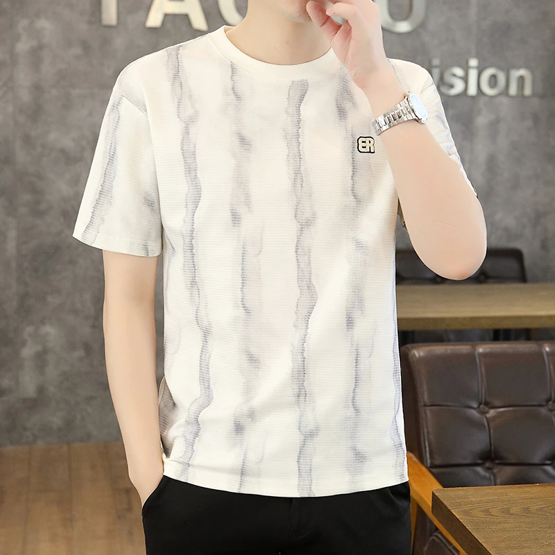 男士休闲t恤夏季潮牌新款个性2025痞帅男装半袖体恤爆款男装夏装