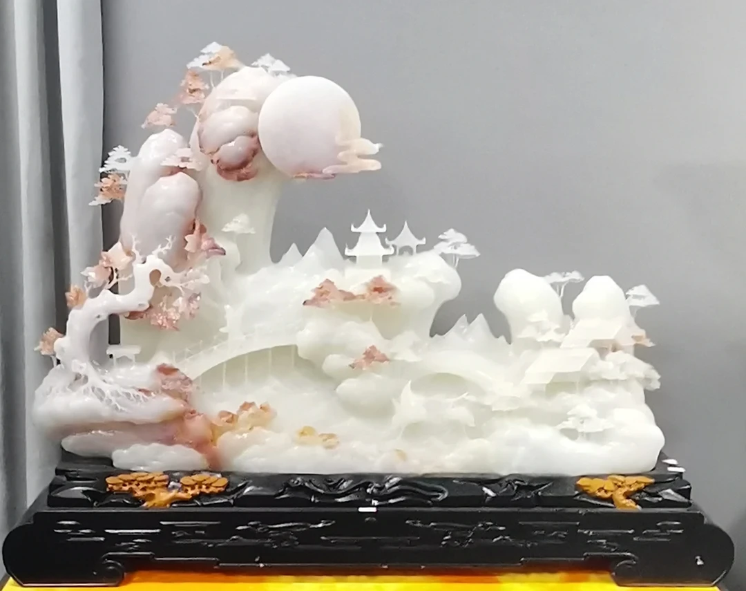 【付米链接 所见即所得】纯手工雕刻居家商务博古架中式新中式摆件.