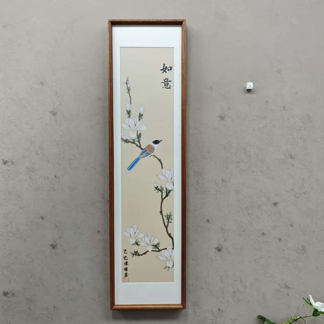 《如意-喜上枝头--玉兰花》HT榫卯框