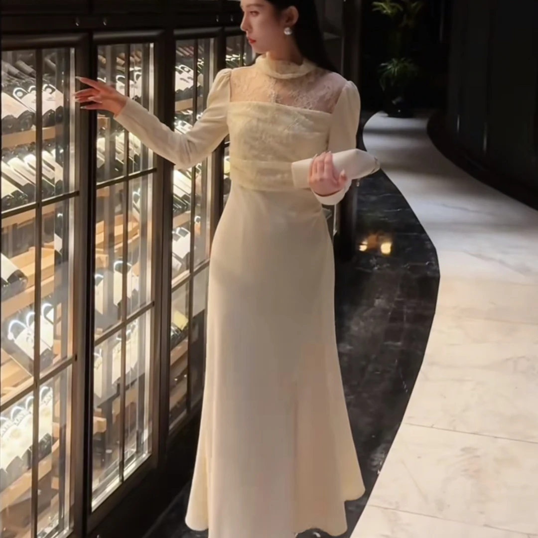 【猫本家】程家蕾丝连衣裙