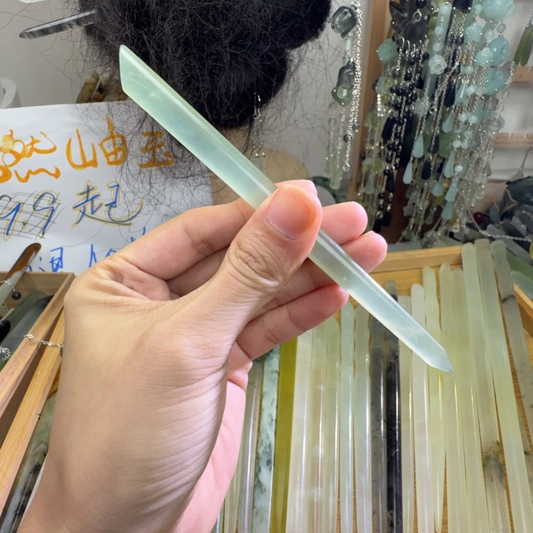 蛇纹石玉合金发饰