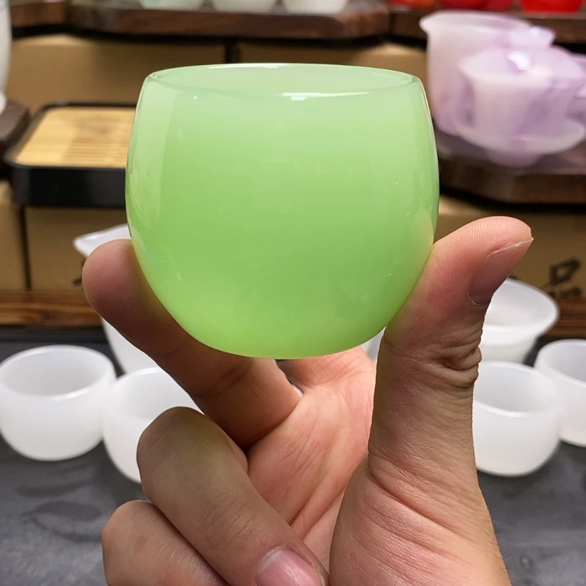 【闪购商品】手工艺品琉璃翠绿色主人杯一个