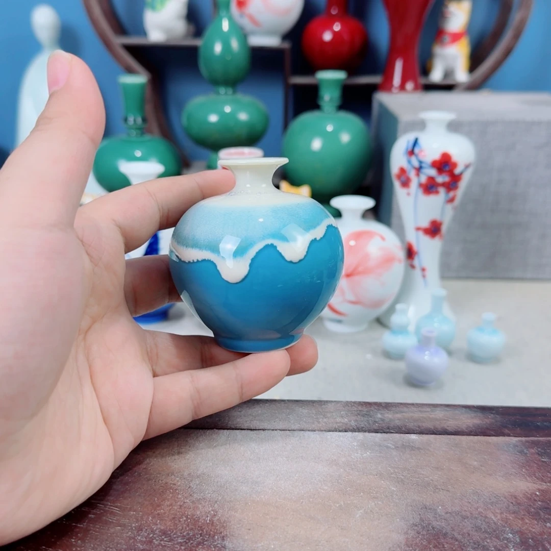 陶瓷手工小花器摆件