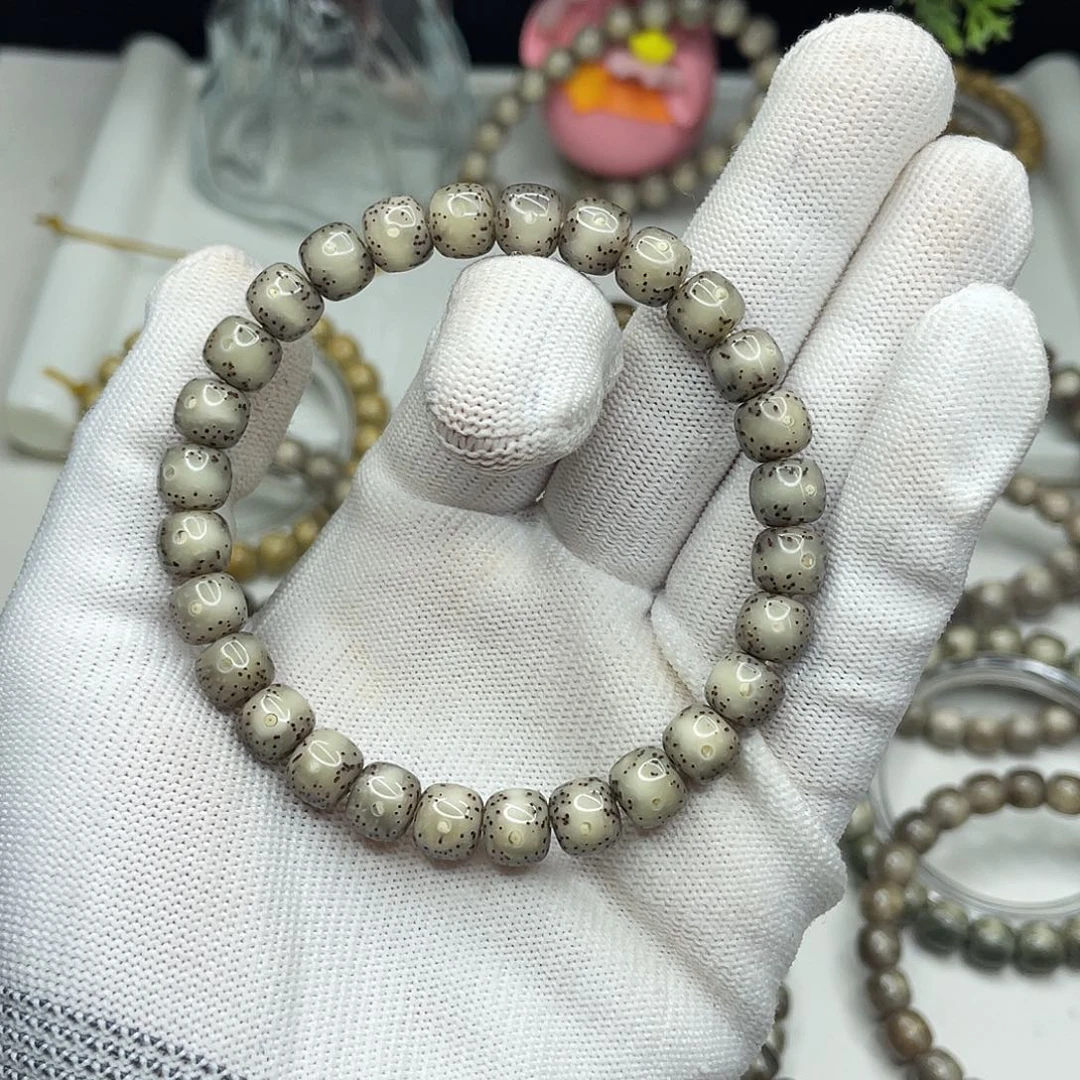 手串星月菩提8mm 灰冰糖通体