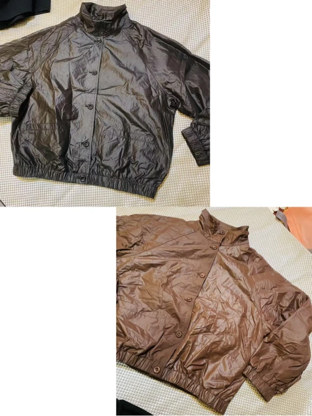 【特价不支持退换】韩版潮流时尚立领系钮风衣软外套女装