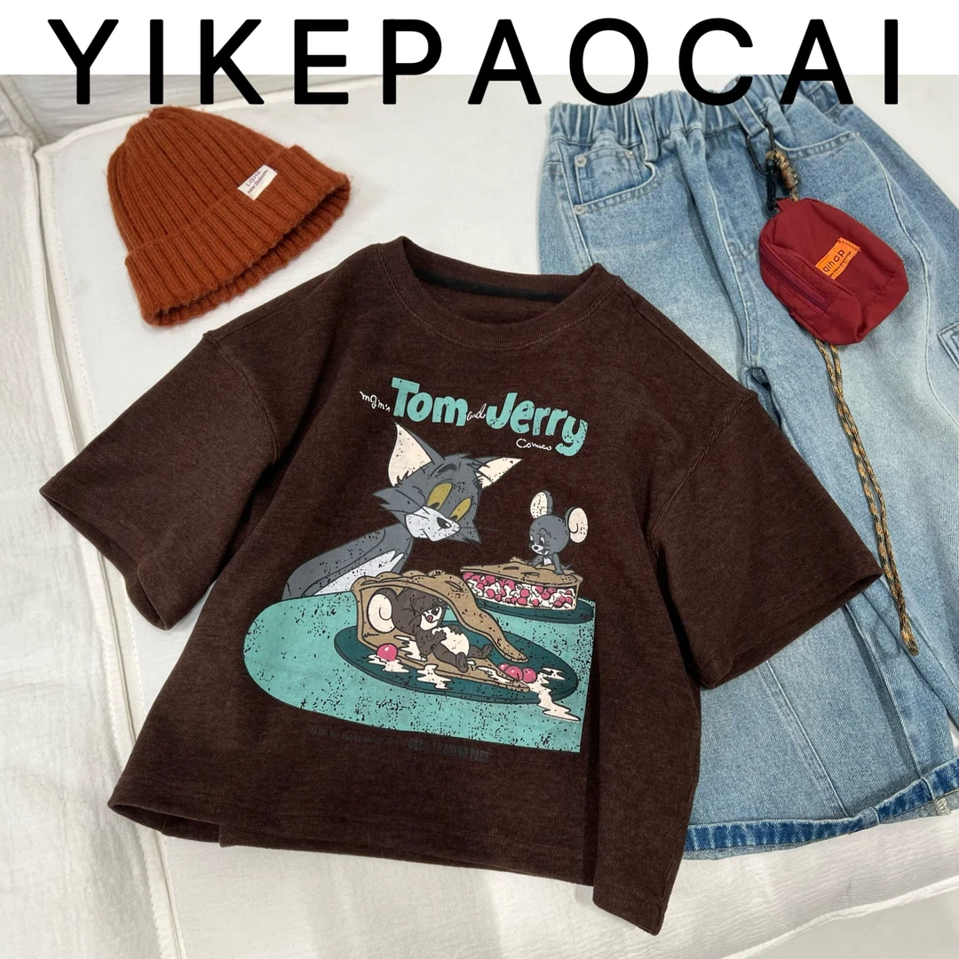 一颗泡菜「童装」9826《春》软糯TOM和JERRY短袖T