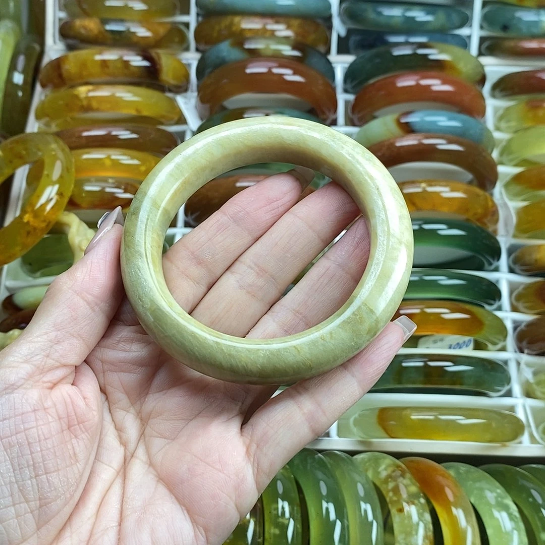 未镶嵌蛇纹石玉手镯58