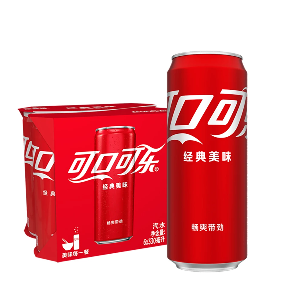 【6连包】可口可乐雪碧芬达可乐无糖易拉罐六连包碳酸饮料