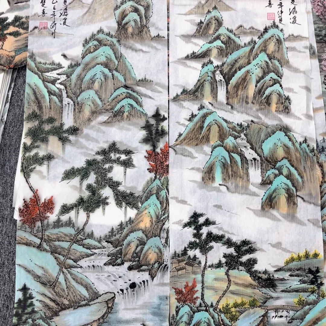 国画绘画作品多次参加全国
