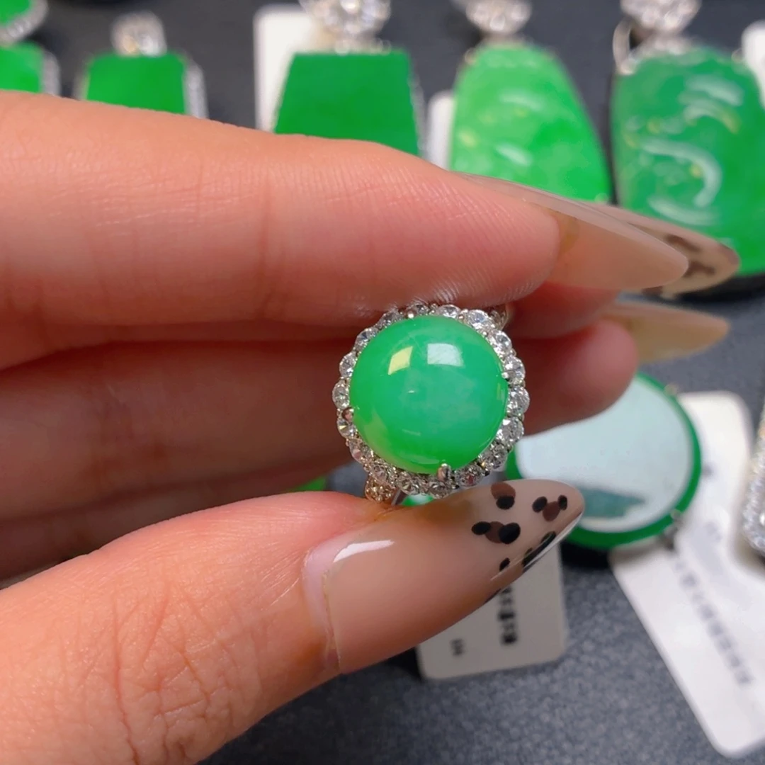 翡翠银S925镶嵌颈饰