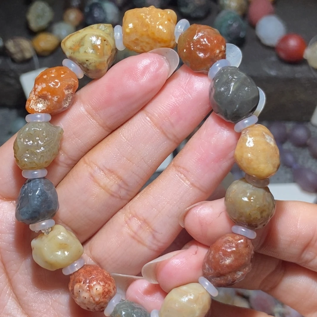 未镶嵌玛瑙/玉髓珠宝半成品