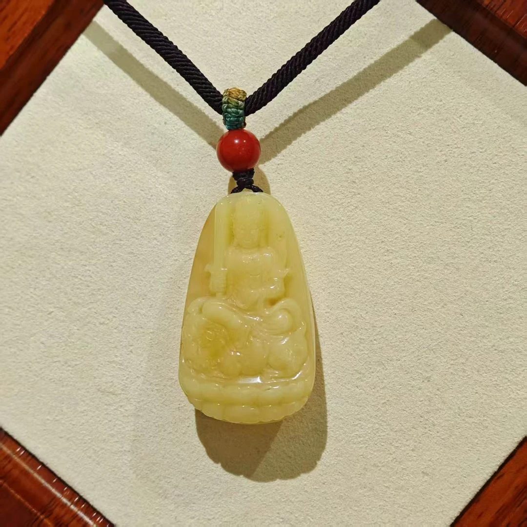 【铭舍】天然俄料蜜蜡雕刻件颈饰吊坠气质挂坠(杂项1)